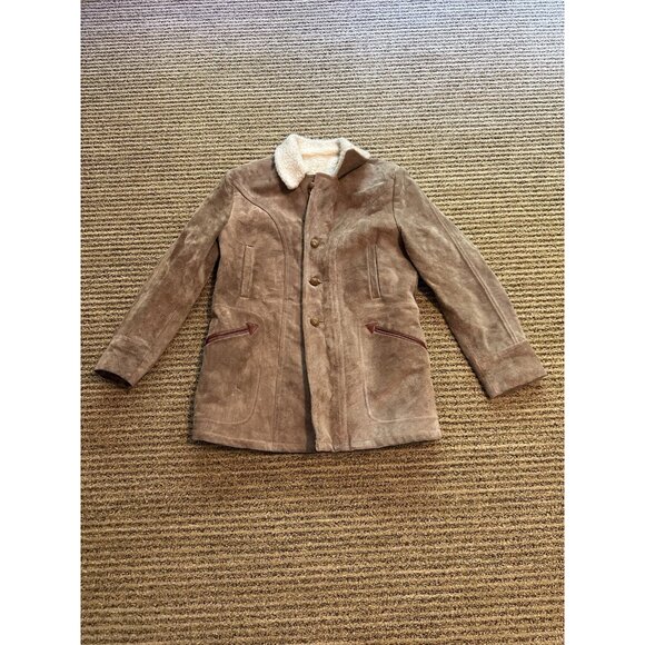 Winterclad of Oxford Western Cut Leather Shearling Jacket Men’s Md - Picture 2 of 8